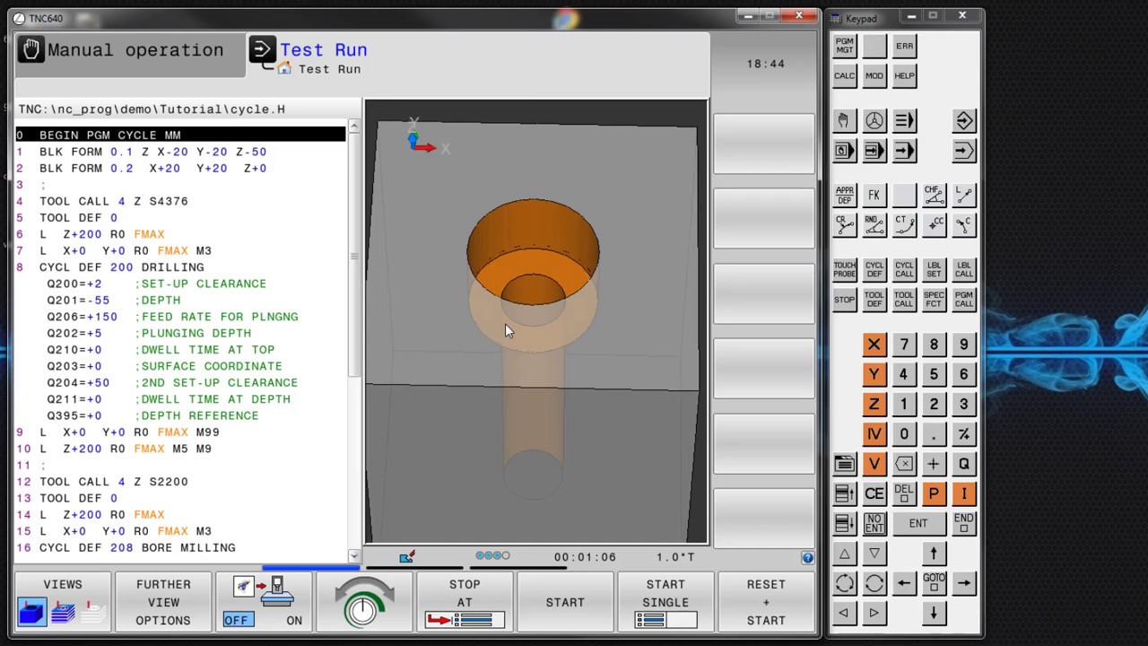 HEIDENHAIN - iTNC 640 CYCLE 208 - BORE MILLING
