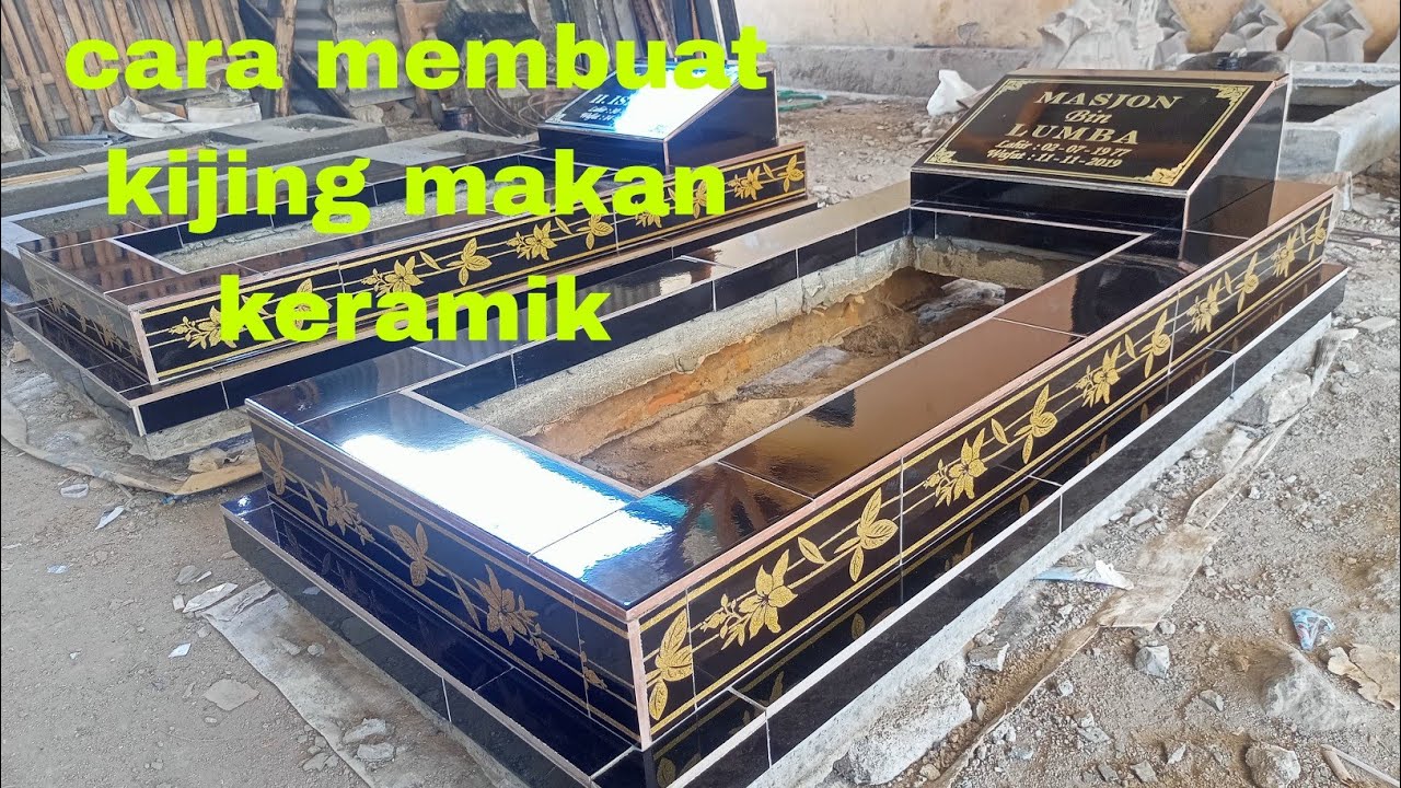 cara membuat kijing makam dari keramik