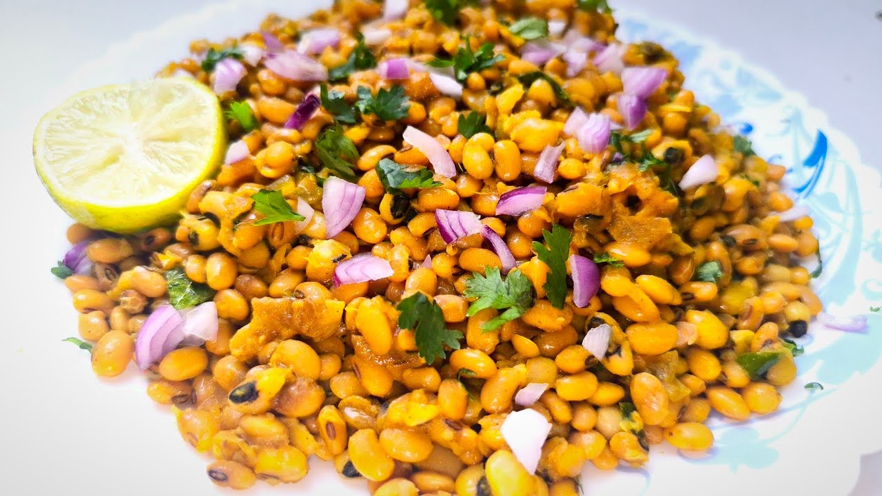 Soya bean chat/Soya Chilli | Soya bean protein salad/Healthy breakfast ...