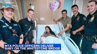 MTA police officers deliver baby on the Whitestone Bridge