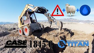 Getting Water to The Sheep - Case 1845C - Skid Steer Front Hoe