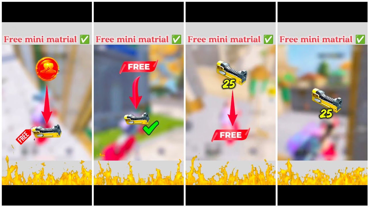 Free 25 mini material Bgmi || Free 25 mini material