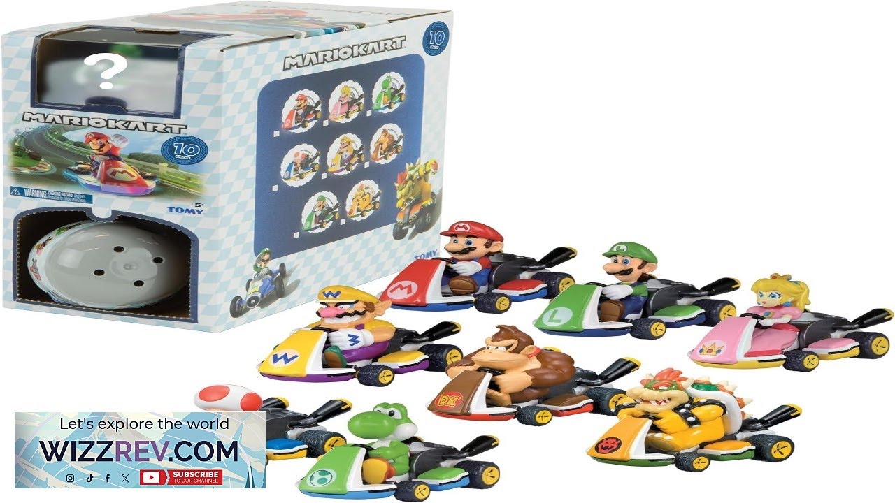 TOMY Mario Kart Pull Back Racers Nintendo Mario Toys Including Mario