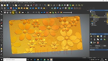 Flower Wall Texture Design #3D #GZone #Artcam #CNC
