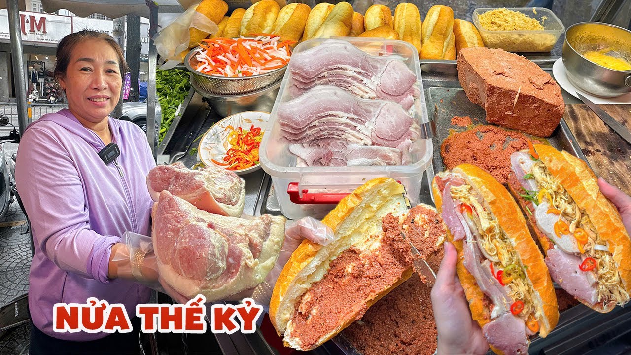 Ít ai biết xe BÁNH MÌ THỊT NGUỘI Bự Tổ Chảng tồn tại 50 năm, giá chát nhưng khách quen đầy