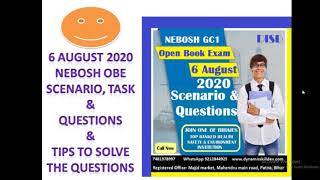 Nebosh IGC1 06 August 2020 Open Book Exam Paper|Scenario, Task and Question Answer|Practice in Hindi