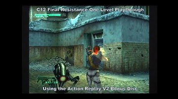 C12 Final Resistance One Level Playthrough using the Action Replay V2 Ps2 Bonus Disc for Ps1 :D #Sub