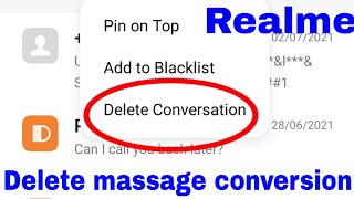 how to delete message chat conversion in realme phone। phone me Massage conversion delete kaise kare screenshot 5