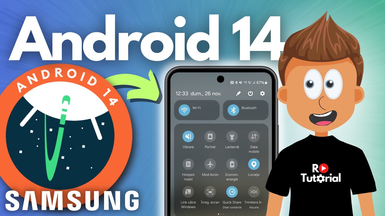 Android 14 pe Samsung – Noutăți - TUTORIAL ROMÂNĂ - YouTube