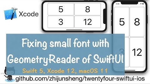 iOS SwiftUI 030: Customizing font size with GeometryReader of SwiftUI