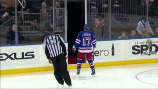 John Moore elbow to the head of Erik Haula 10/27/14