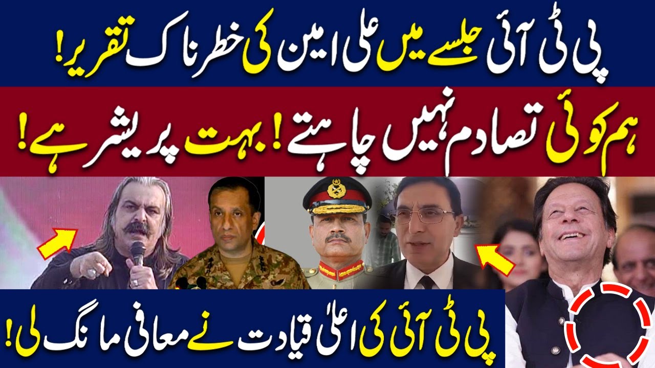 Barrister Gohar Ali Khan PTI Issues Apologies On Ali Amin GandaPur Speech In PTI Jalsa | WE NEWS