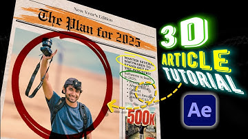 Popular After Effects TUTORIAL | 3D Paper Article Animation