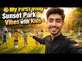 My First Vlog in Park 🌅 | Sunset Fun with Kids ⚽ | Family Vlog Pakistan