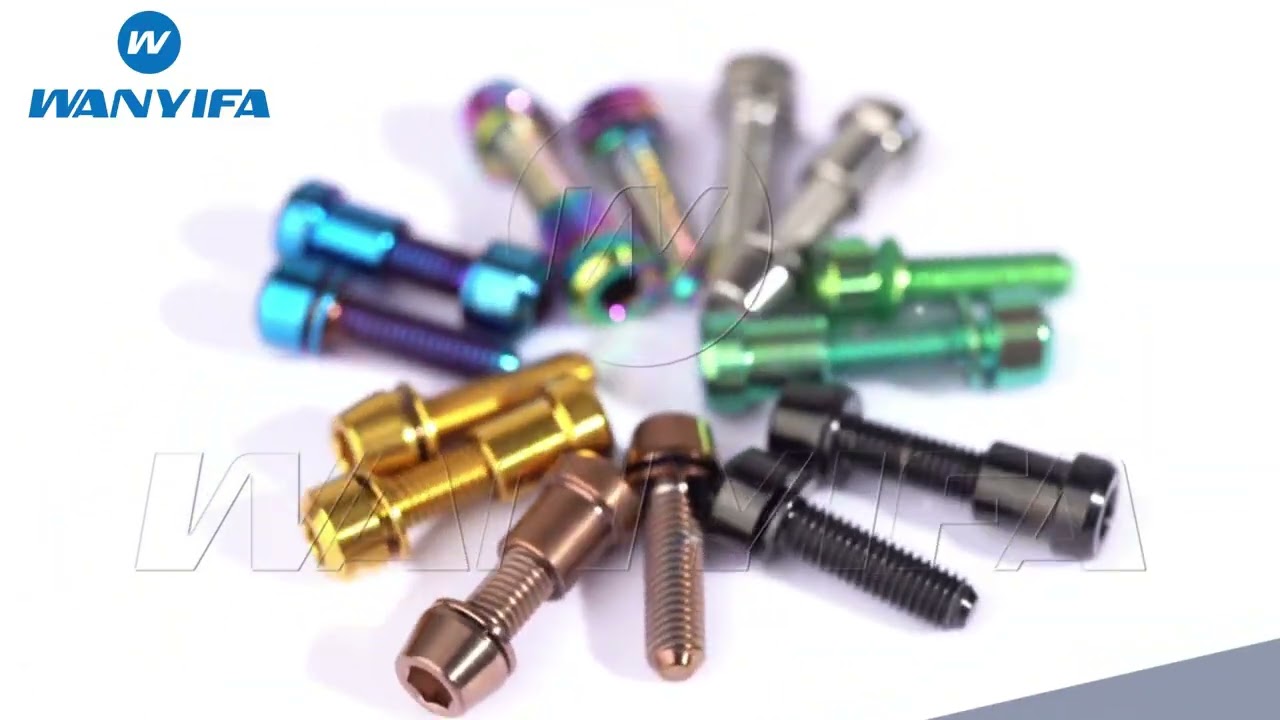 Wanyifa 2 jeux de boulons en titane M5x16 18 20mm jeu de vis et d'écrou