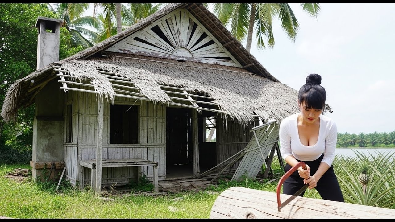 TIMELAPSE: Renovating a House Abandoned for a Decade - Living Off Grid, Survival Alone New Life