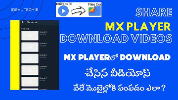 how to share mx player download video to other mobile 【TELUGU】