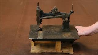 1873 Howe Sewing Machine Before and After Restoration