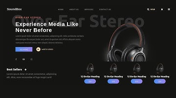 Responsive headphone Landing page design with HTML CSS.