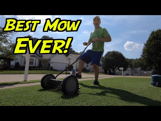 BEST MOW EVER! First Reel Low Mow, Manual Reel Mower