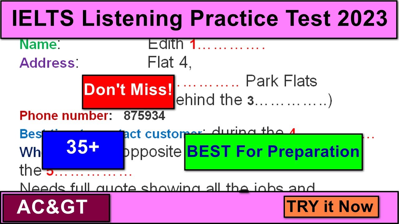 IELTS LISTENING Practice Test 2023 with ANSWERS [Actual Test Simulation Test 6]
