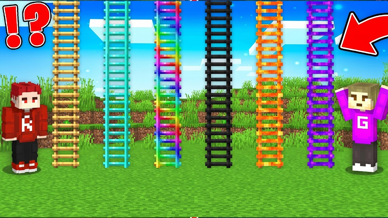 Langste CUSTOM LADDERS In Minecraft!