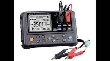 Hioki RM3548 milliohm meter in action.
