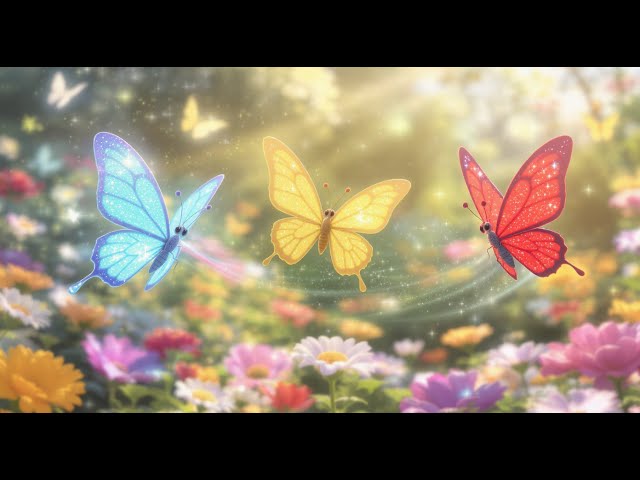 Red, Yellow, Blue! 🎨🦋 Colorful Butterfly Dance Song for Kids