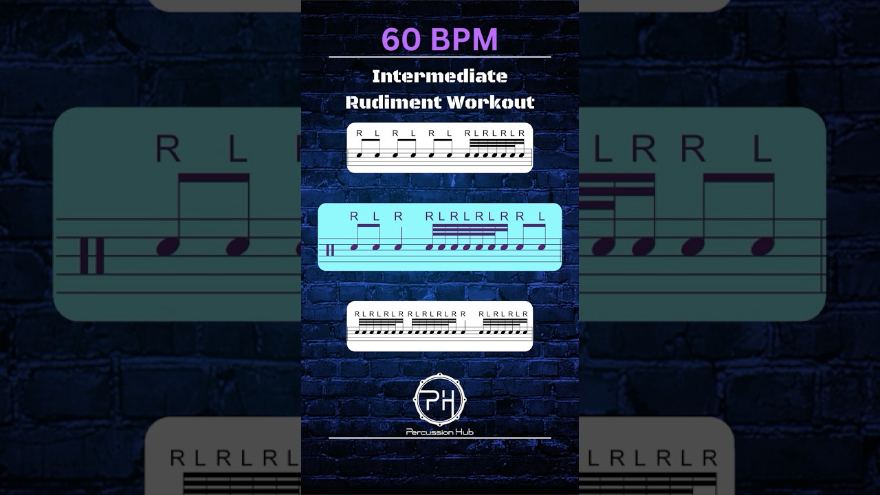 Intermediate Drum Rudiment Workout: 60 BPM Practice Session