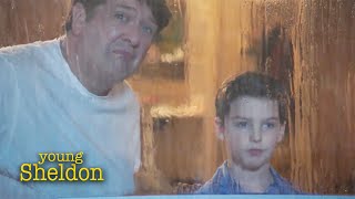 Sheldon Braves Rain and Thunder on His Trip | Young Sheldon