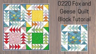 0220 Fox and Geese Quilt Block Tutorial | Block of the Day 2023 | Rotary Cutting | AccuQuilt