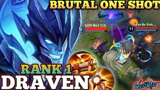 DRAVEN RUSH SPINNING AXE EXECUTION! ONE HIT DELETE-TOP 1 GLOBAL DRAVEN BY Lon Be Xink Xink-WILD RIFT