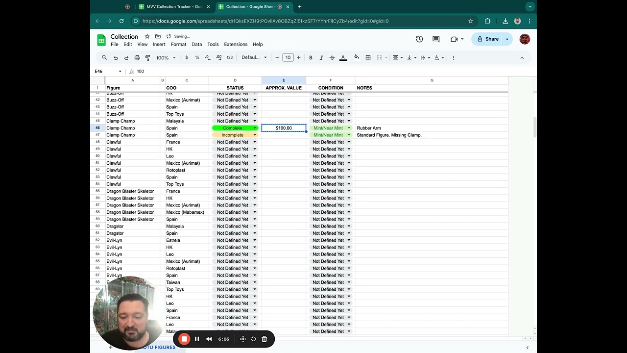 Motu Vintage Variants - Collection Tracker (HOW-TO TUTORIAL)
