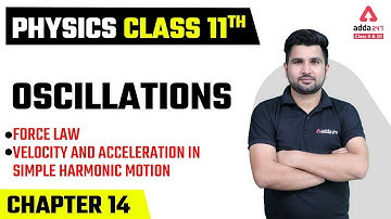 Class 11 Physics Chapter 14 | Oscillations | Force law | Velocity and Acceleration in SHM
