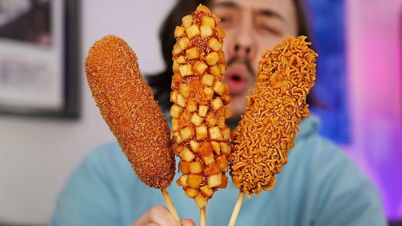 Je teste les Hot Dog Coréens (Gamja-hotdog: 감자핫도그)