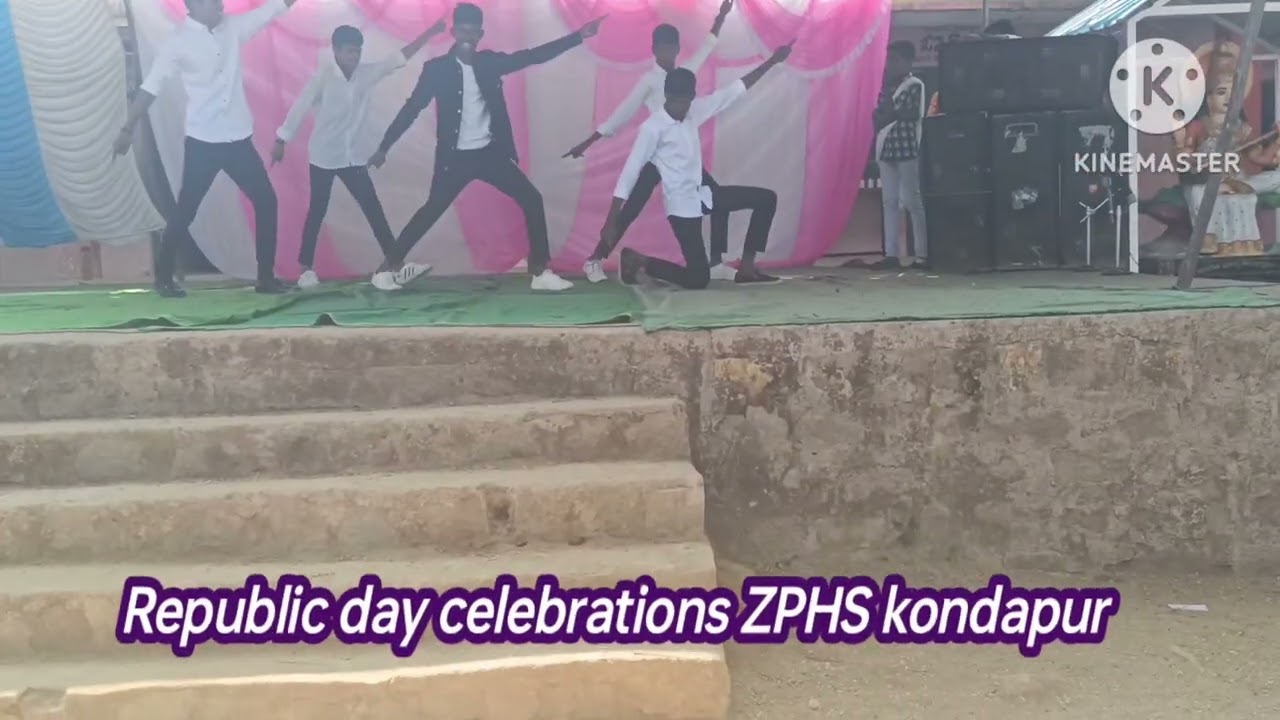brahmanandam dance... Republic day celebrations ZPHS kondapur