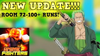 🔴LIVE ANIME FIGHTERS NEW UPDATE! TIME TRIAL CARRIES ROOM 72+ RUNS! NEW SECRET SHOWCASE AND MORE!