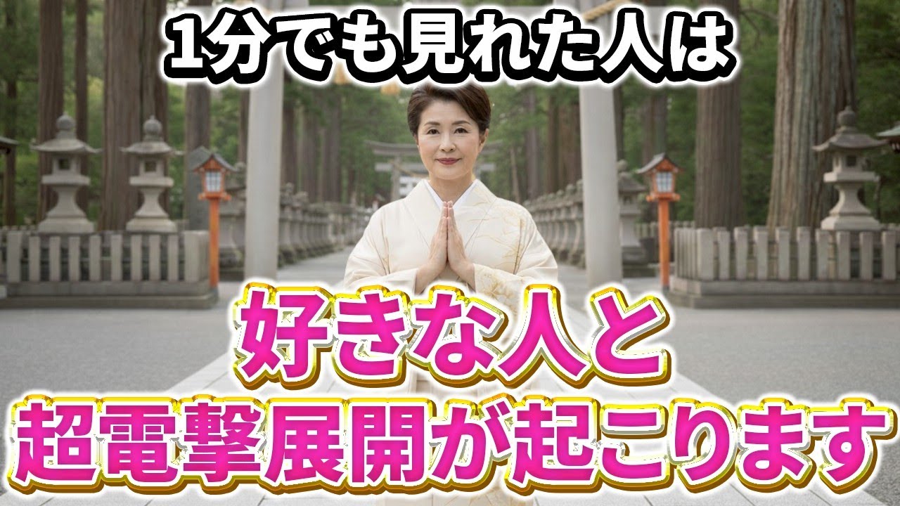 目に止まった今が最大効果があります！聴くだけで好きな人と“奇跡の電撃展開”が起こる恋愛波動をインストールします。後からみても効きません。必ず今再生してください。｜恋愛成就・引き寄せ・復縁