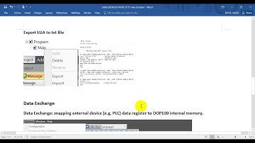 Delta DOP100 new function LUA TCP Socket and Data Exchange