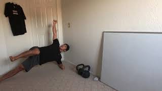 Lateral Pillar Bridge - Top Leg Hip Flexion