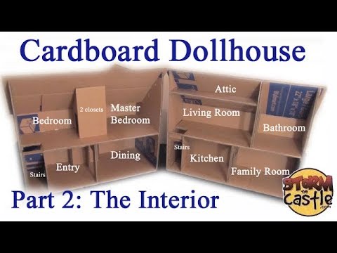 Make a Cardboard Dollhouse part 2: The Interior and Rooms hobbies carraie
