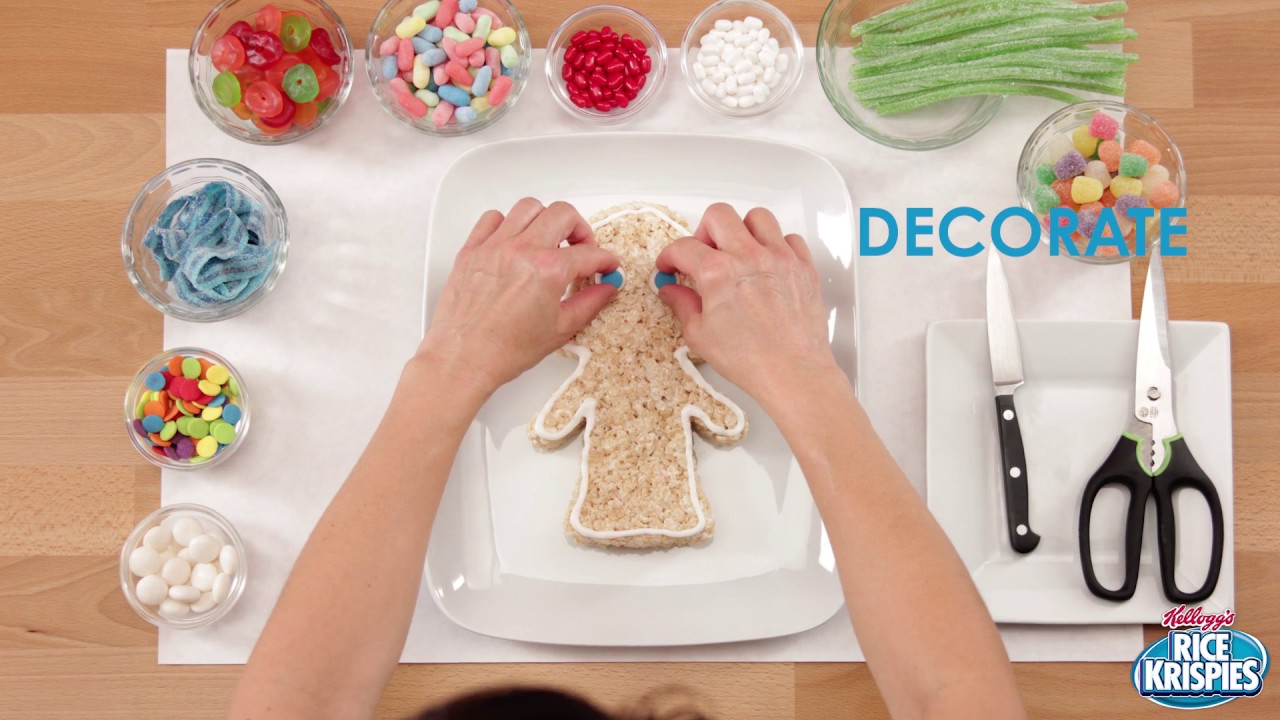 How to Make a Gingerbread Girl Rice Krispies Treat