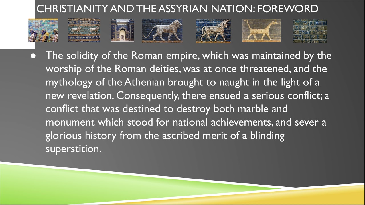 Christianity And The Assyrian Nation  Foreword