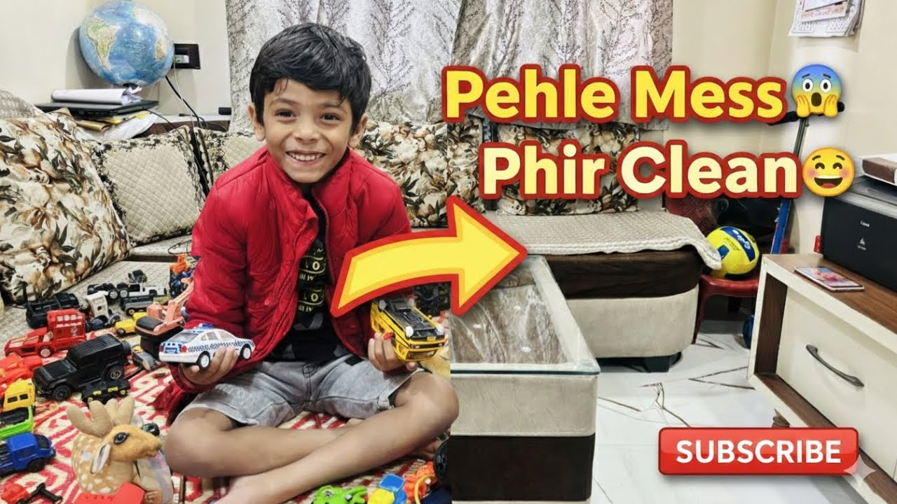 From Messy Room to Clean Room| Hruday Learns Cleaning Habit🧸