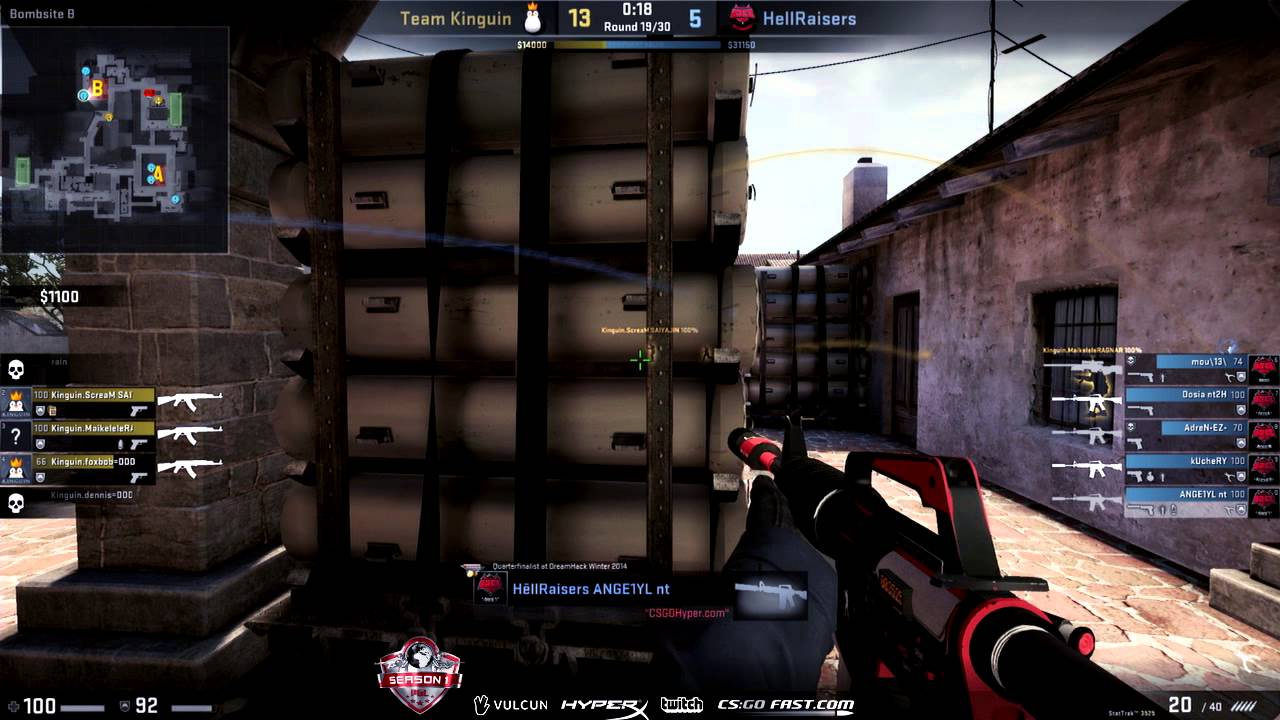 PGL Season1: HellRaisers vs Team Kinguin (Inferno Game 3)