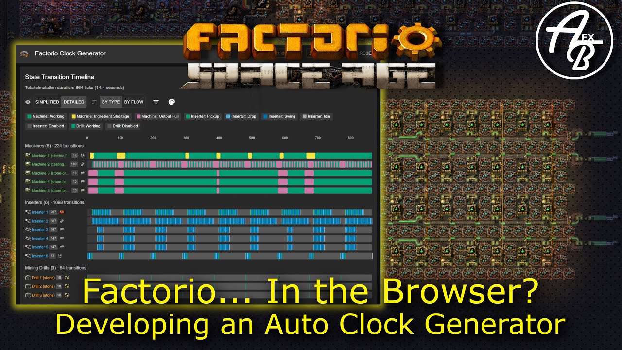 Factorio Clock Generator POC