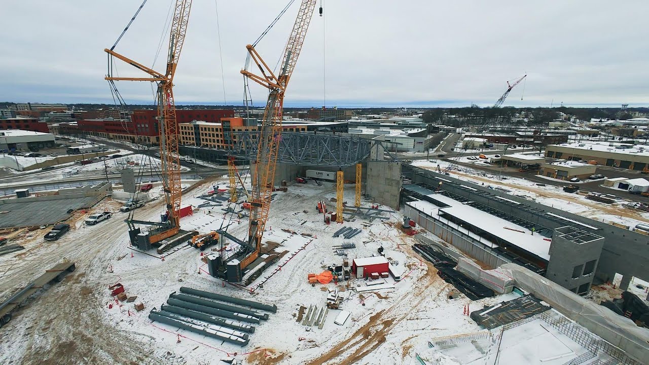 Grand Rapids $184 MILLION Transformation! Acrisure Amphitheater Construction Update (Drone)