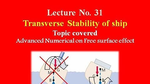 Lecture 31 Advance Numerical on Free Surface Effect (Ship Stability)