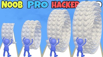 NOOB vs PRO vs HACKER vs GOD in Bubble Wrap Run