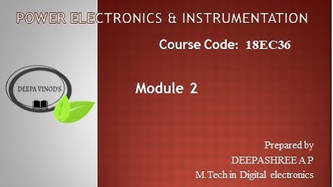 Module 2 INTRODUCTION TO  CONTROL TECHNIQUES